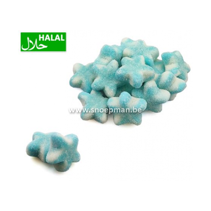 blauwe sterren, zeesterren, blauw-wit snoep