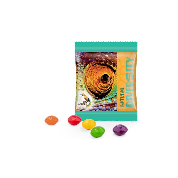 composteerbare verpakking met skittles