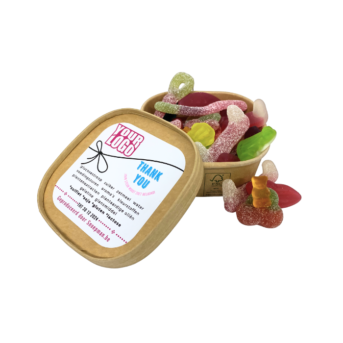 Kraft snoeppot personalisatie labeling