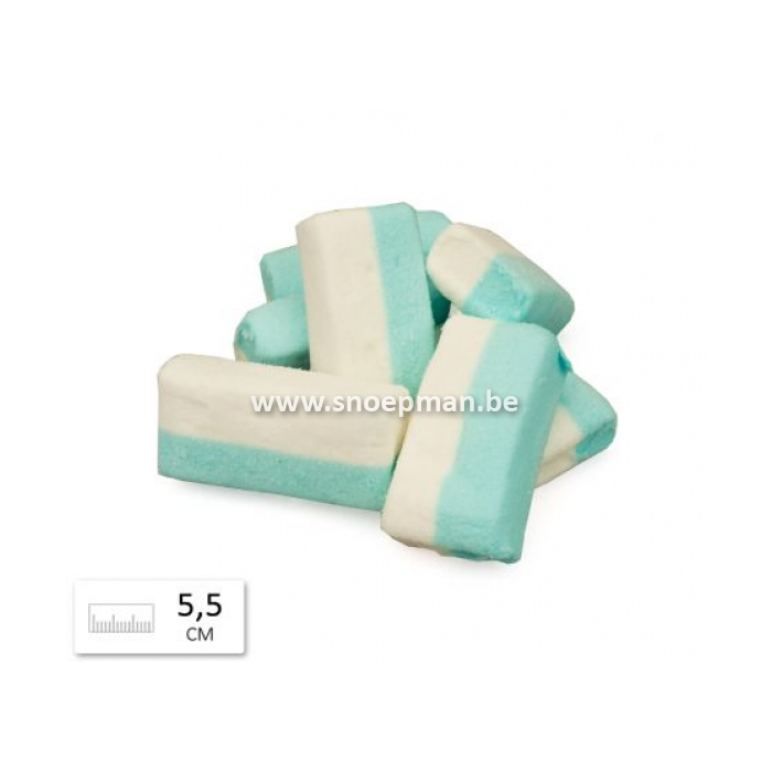 marshmallows, snoep blauw wit