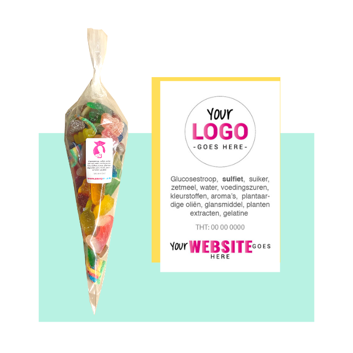 Mix template label snoepzak