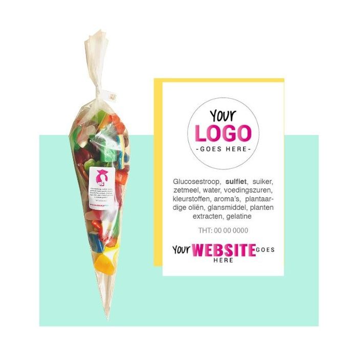 Olie template label snoepzak
