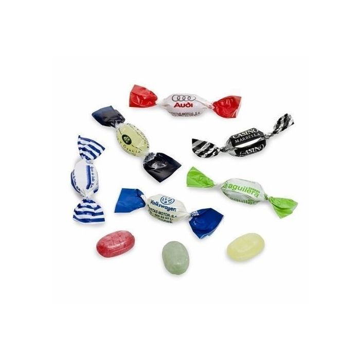 Ref 4 - Dubbele twist zoete snoep promo bedrukt gepersonaliseerd