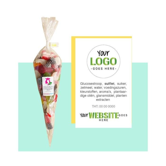 Veggie template label snoepzak