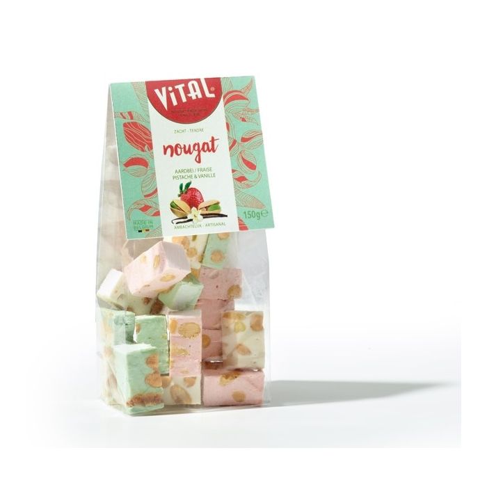 vital, nougat vital, amandel, pistache, zakje nougat