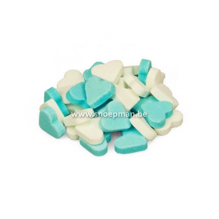 vruchtenhartjes, snoep hart, hartjes blauw, hartjes snoep