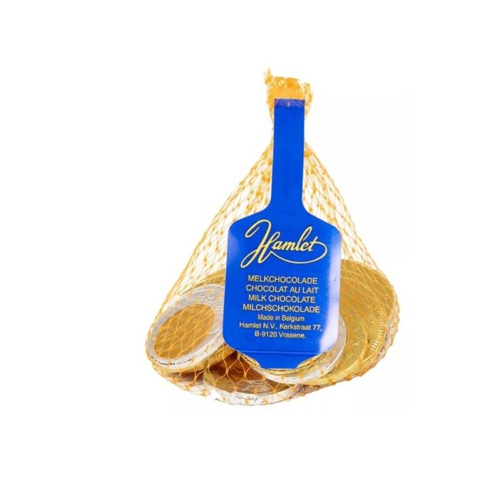 zakje chocolade munten