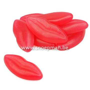 Heerlijke gelatinevrije rode lippen snoep kopen online bij snoepman.be