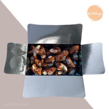 400gr chocolade zeevruchten verpakt in ballotin