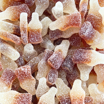 Proef de gesuikerde colaflesjes van Haribo!