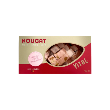 Haal je zachte nougat met aardbeiensmaak snel in huis!