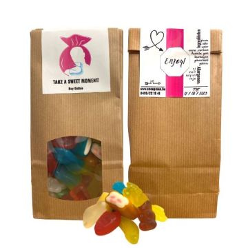 Bedrukte kraftzakjes olie mix