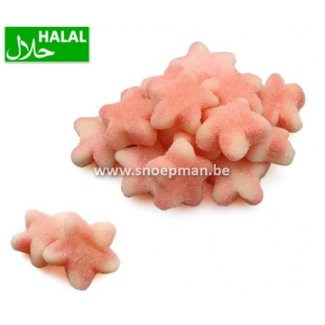 Geniet van roos witte gesuikerde sterren!